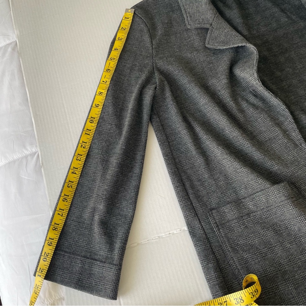 Madewell Gray Plaid Oversized Blazer Jacket Sweater Open Front - Picture 10 of 11